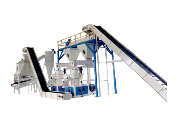 Wood pellet production line